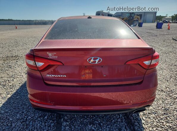 5NPE24AF8HH563239 2017 HYUNDAI SONATA Red Հետևի տեսք