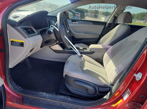 5NPE24AF8HH563239 2017 HYUNDAI SONATA Red Սալոնի դիմացի տեսք