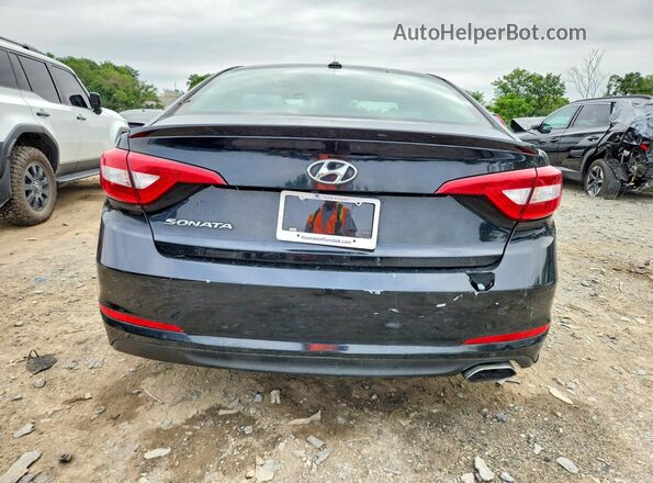 5NPE24AF9HH501042 2017 HYUNDAI SONATA Black Вид ззаду