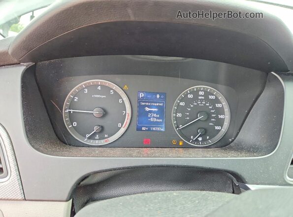 5NPE24AF9HH501042 2017 HYUNDAI SONATA Black Вид щитка приладів