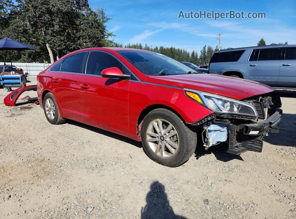 5NPE24AF9HH593057 2017 HYUNDAI SONATA Красный Передняя правая четверть