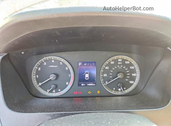 5NPE24AF9HH593057 2017 HYUNDAI SONATA Красный Вид щитка приборов