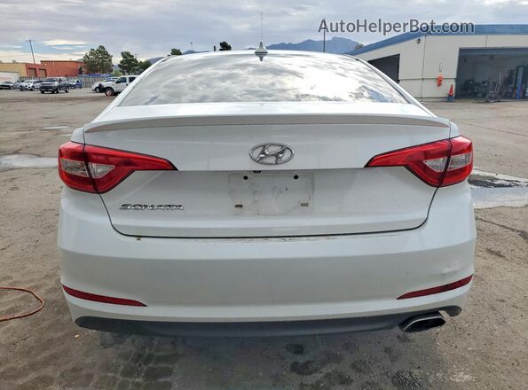 5NPE24AFXGH275558 2016 HYUNDAI SONATA White Вид ззаду