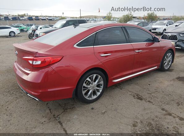 5NPE34AB0HH579056 2017 HYUNDAI SONATA Red Rear right