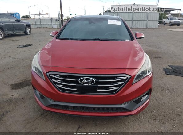 5NPE34AB0HH579056 2017 HYUNDAI SONATA Red Instrument cluster view
