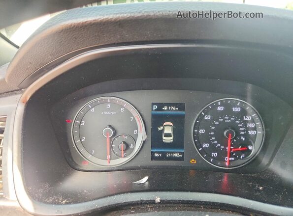 5NPE34AB0KH745602 2019 HYUNDAI SONATA Белый Вид щитка приборов