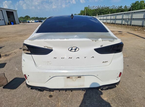 5NPE34AB0KH745602 2019 HYUNDAI SONATA Белый Вид сзади