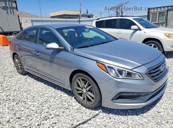 5NPE34AB3GH407912 2016 HYUNDAI SONATA Gray Delantero derecho