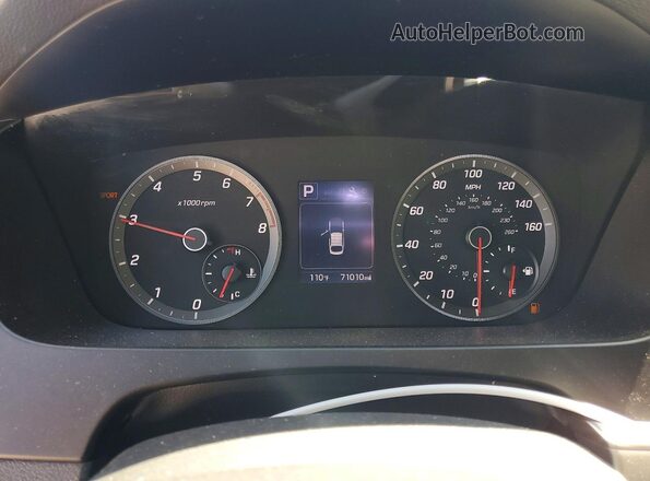 5NPE34AB3GH407912 2016 HYUNDAI SONATA Gray Vista del cuadro de instrumentos