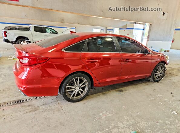 5NPE34AB3HH546259 2017 HYUNDAI SONATA Red Задня права чверть