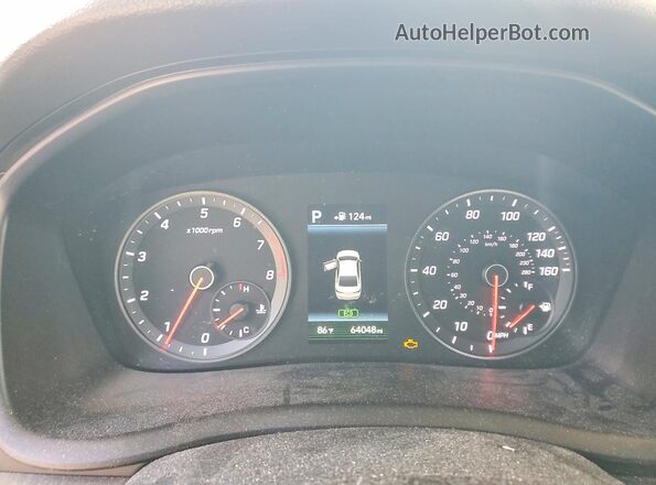 5NPE34AB3JH618020 2018 HYUNDAI SONATA White ხელსაწყოთა პანელის ხედი
