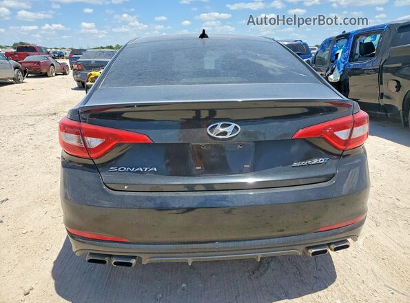 5NPE34AB4HH575107 2017 HYUNDAI SONATA Black Widok z tyłu