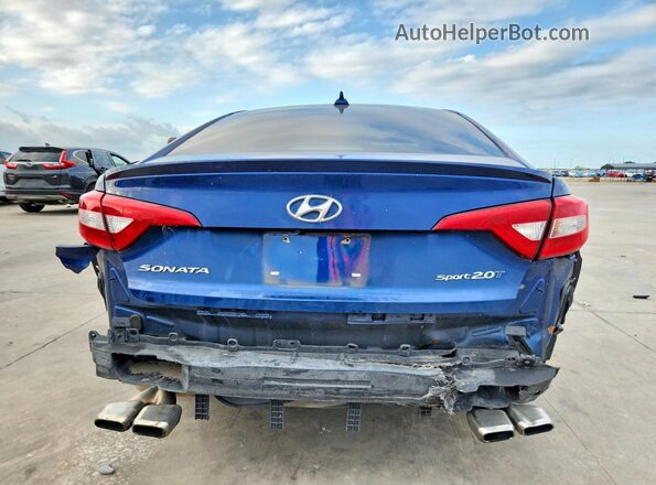 5NPE34AB8HH558178 2017 HYUNDAI SONATA Blue Widok z tyłu