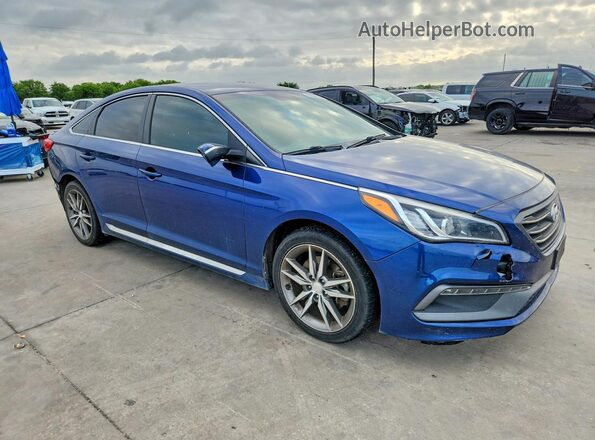 5NPE34AB8HH558178 2017 HYUNDAI SONATA Blue Przód prawy