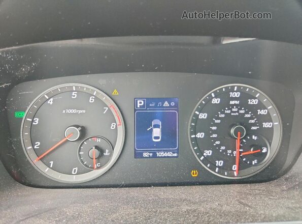 5NPE34AB8HH558178 2017 HYUNDAI SONATA Blue Widok zestawu wskaźników