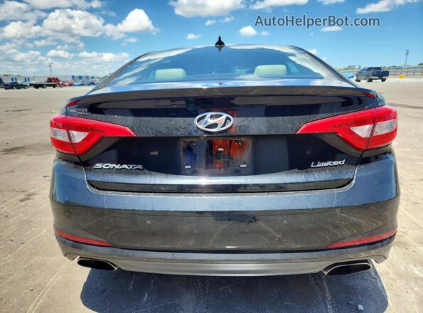 5NPE34AF0HH517501 2017 HYUNDAI SONATA Black Rear view