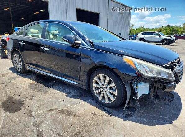 5NPE34AF0HH517501 2017 HYUNDAI SONATA Black Front right