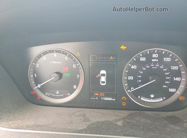 5NPE34AF0HH517501 2017 HYUNDAI SONATA Black Instrument cluster view