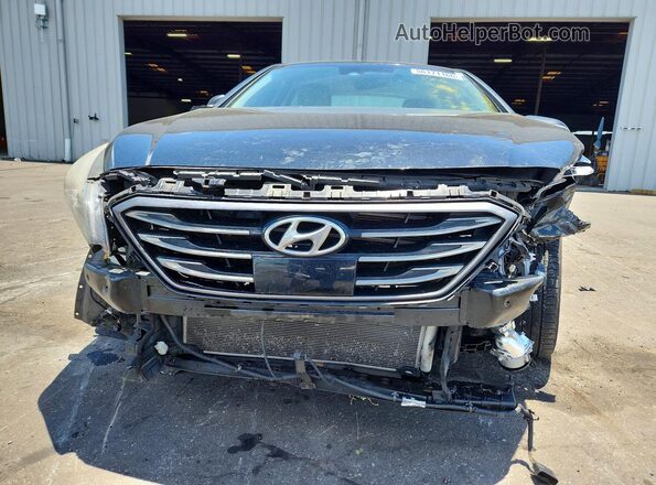 5NPE34AF0HH517501 2017 HYUNDAI SONATA Black Front view