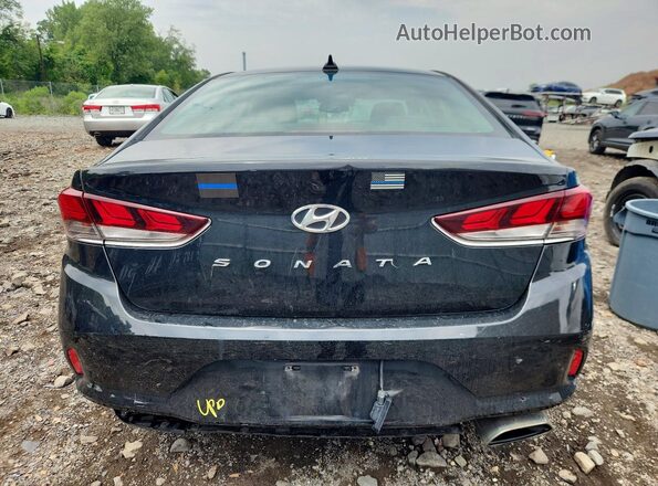 5NPE34AF0JH721995 2018 HYUNDAI SONATA Black Հետևի տեսք