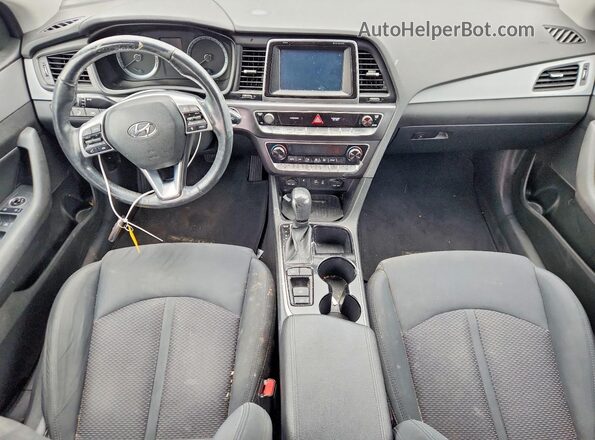 5NPE34AF0JH721995 2018 HYUNDAI SONATA Black Առջևի վահանակի տեսք
