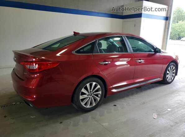 5NPE34AF1GH389221 2016 HYUNDAI SONATA Burgundy Задня права чверть