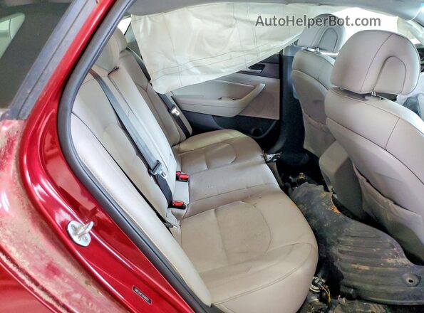 5NPE34AF1GH389221 2016 HYUNDAI SONATA Burgundy Вид задніх сидінь