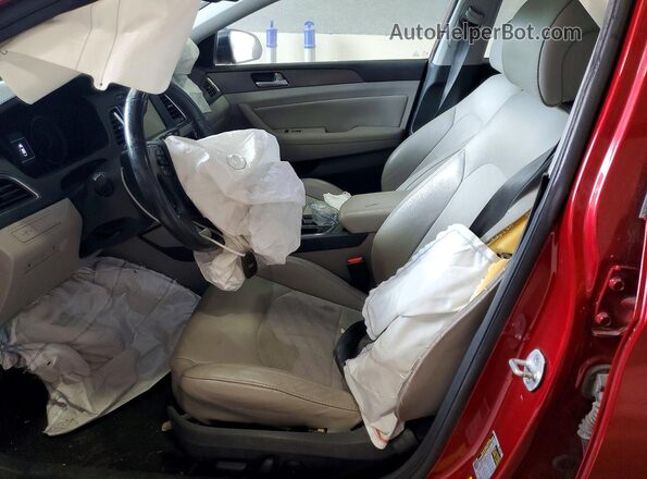 5NPE34AF1GH389221 2016 HYUNDAI SONATA Burgundy Вид салону спереду