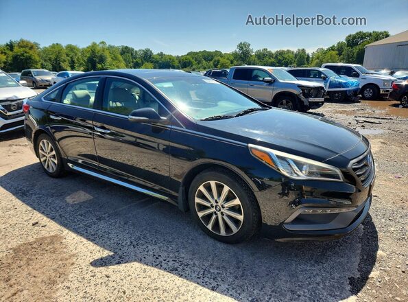 5NPE34AF1GH423884 2016 HYUNDAI SONATA Black Front right