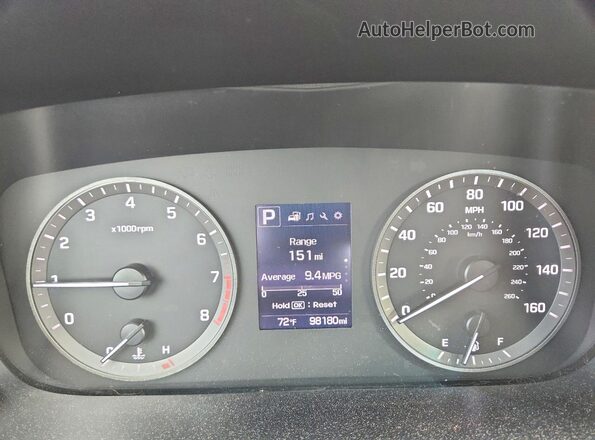 5NPE34AF1HH439133 2017 HYUNDAI SONATA Black Вид щитка приладів