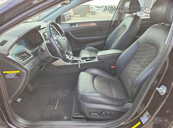 5NPE34AF1HH439133 2017 HYUNDAI SONATA Black Вид салону спереду