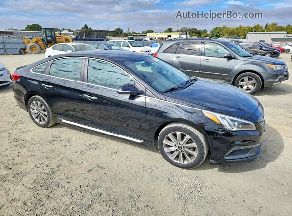 5NPE34AF1HH439133 2017 HYUNDAI SONATA Black Передня права чверть