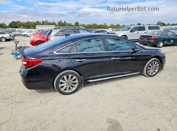 5NPE34AF1HH439133 2017 HYUNDAI SONATA Black Задня права чверть