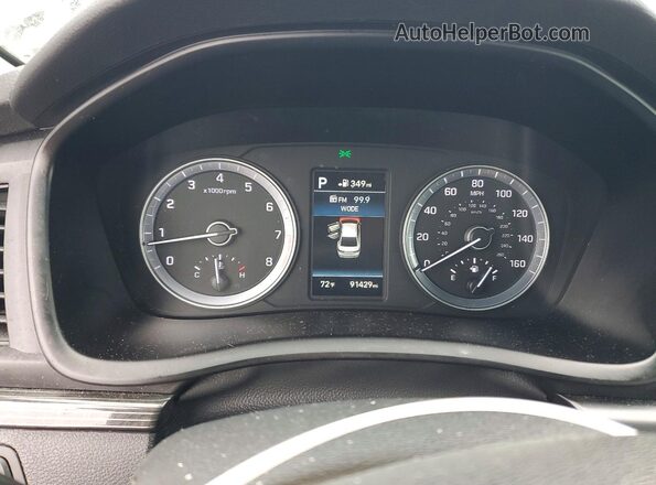 5NPE34AF1KH751816 2019 HYUNDAI SONATA Gray ხელსაწყოთა პანელის ხედი