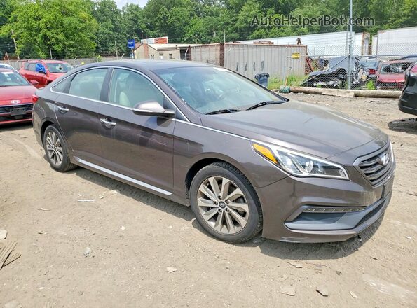 5NPE34AF2GH423375 2016 HYUNDAI SONATA Brown Przód prawy