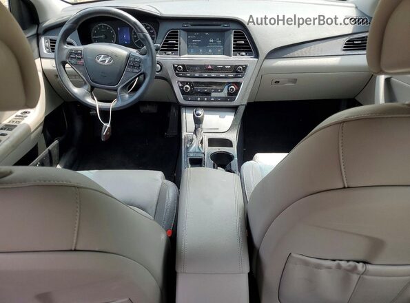 5NPE34AF2GH423375 2016 HYUNDAI SONATA Brown Widok deski rozdzielczej
