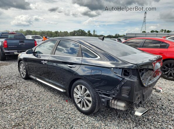 5NPE34AF2HH454093 2017 HYUNDAI SONATA Black Trasero izquierdo