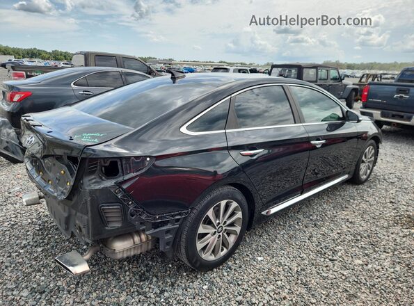 5NPE34AF2HH454093 2017 HYUNDAI SONATA Black Trasero derecho