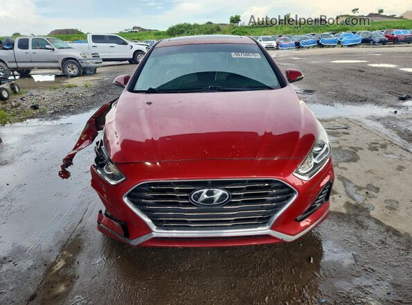 5NPE34AF2JH619548 2018 HYUNDAI SONATA Red Widok z przodu