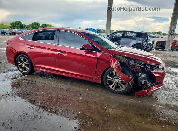 5NPE34AF2JH619548 2018 HYUNDAI SONATA Red Przód prawy