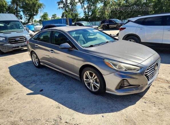 5NPE34AF2JH643624 2018 HYUNDAI SONATA Серый Передняя правая четверть