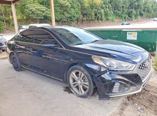 5NPE34AF2JH689616 2018 HYUNDAI SONATA Black Przód prawy