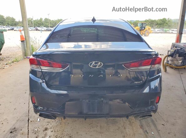 5NPE34AF2JH689616 2018 HYUNDAI SONATA Black Widok z tyłu