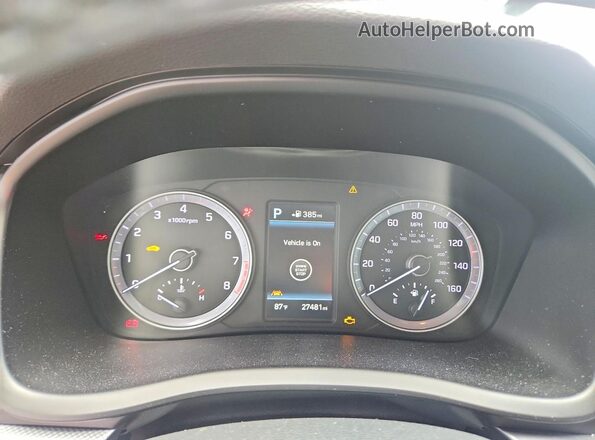 5NPE34AF2KH805799 2019 HYUNDAI SONATA Silver Widok zestawu wskaźników