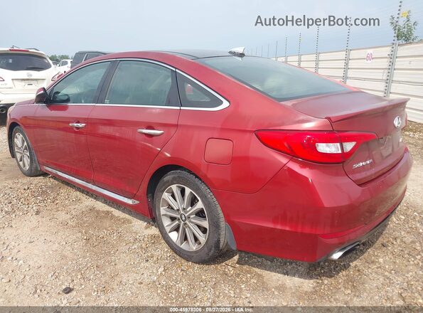 5NPE34AF3GH323883 2016 HYUNDAI SONATA Maroon Trasero izquierdo