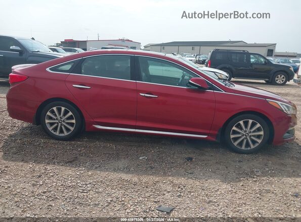 5NPE34AF3GH323883 2016 HYUNDAI SONATA Maroon Vista interior trasera