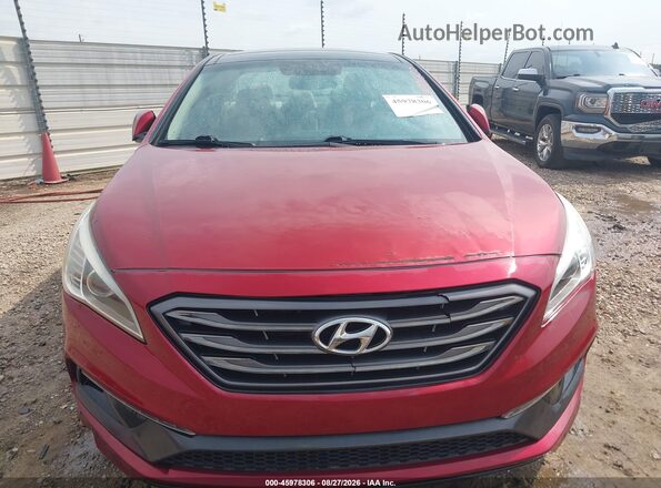 5NPE34AF3GH323883 2016 HYUNDAI SONATA Maroon Vista del cuadro de instrumentos
