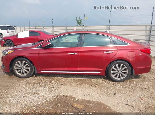 5NPE34AF3GH323883 2016 HYUNDAI SONATA Maroon Vista interior de 360 grados