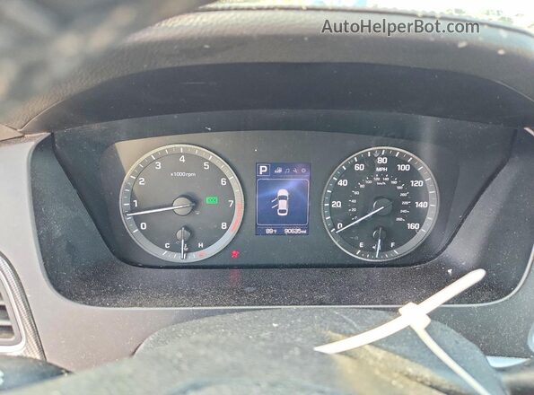 5NPE34AF3HH569723 2017 HYUNDAI SONATA Silver Вид щитка приладів