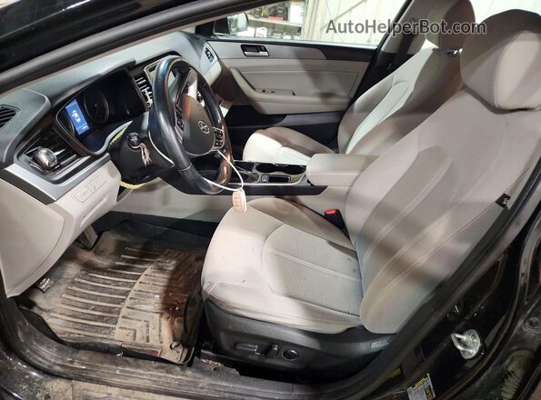 5NPE34AF3JH662831 2018 HYUNDAI SONATA Black Widok wnętrza z przodu